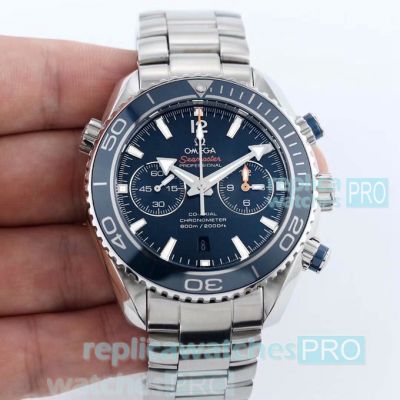 Omega Seamaster Planet Ocean 600m Stainless Steel Blue Dial Watch - Swiss 9300 Replica